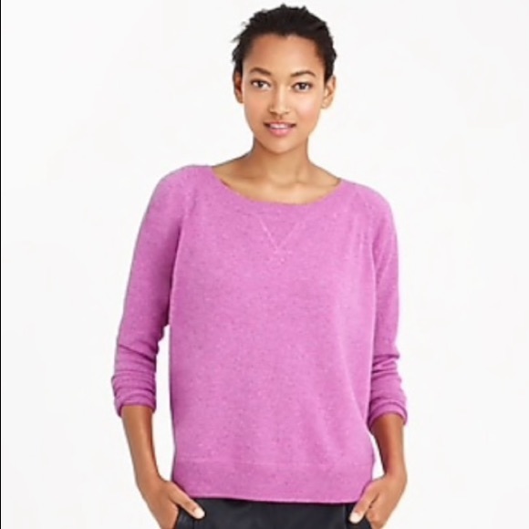 J. Crew Sweaters - J. Crew Cashmere Isabel Sweatshirt Size Medium Sweater Top Pink